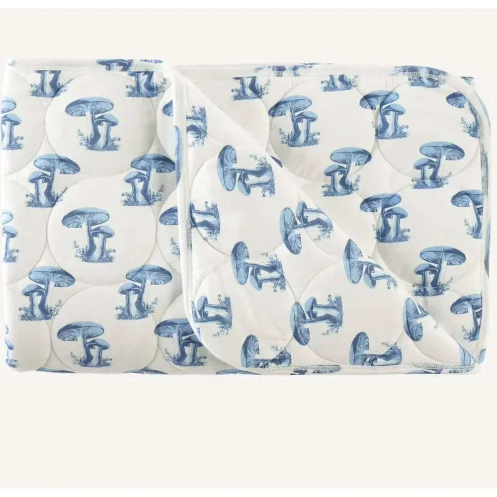 Kate Quinn Blue Forest Mushroom Quilt - Picture 3 of 6
